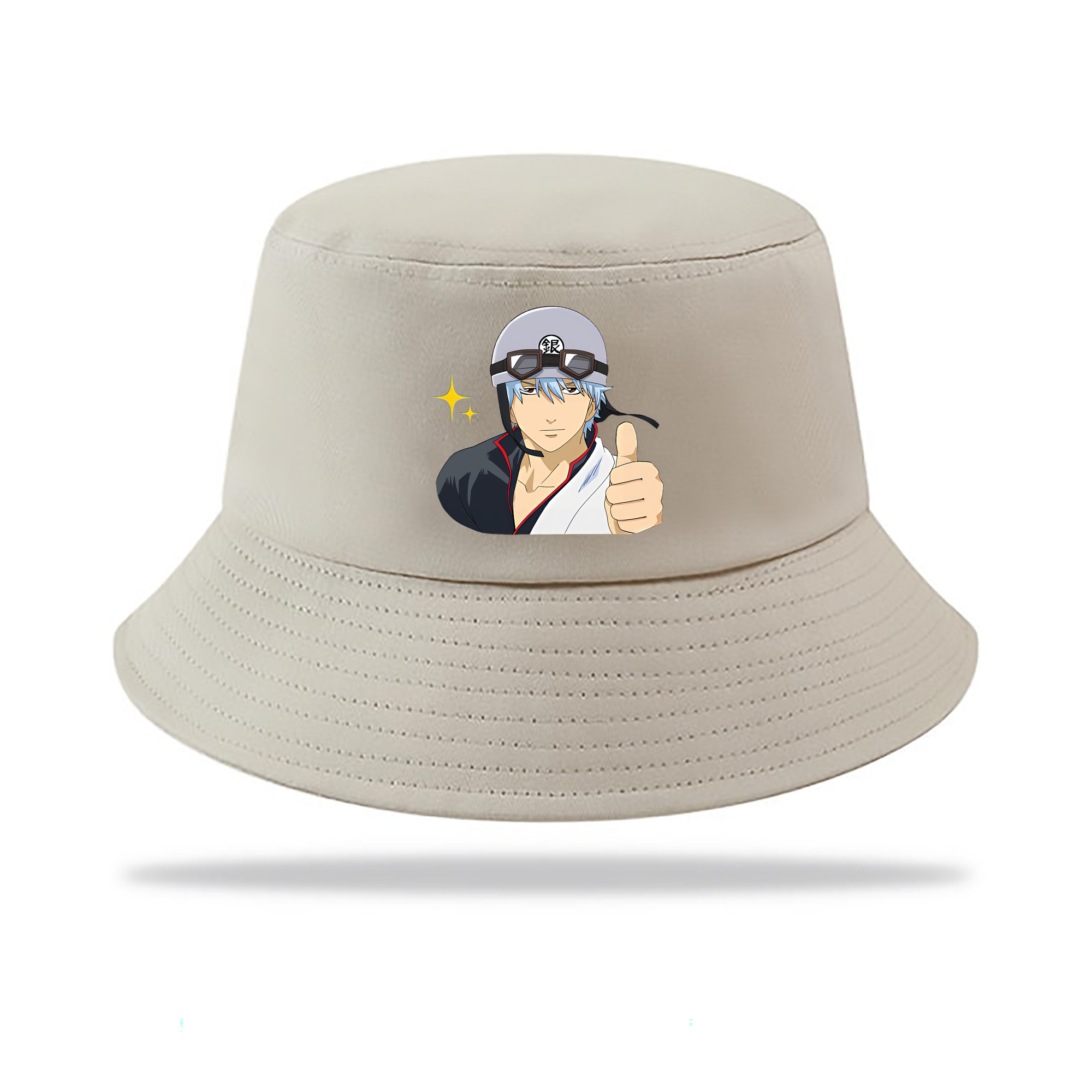 （画像用） ぎんたま 坂田銀時（さかたぎんとき） 神楽 志村新八（しむら しんぱち） GINTAMA Sakata Gintoki Kagura Shimura Shinpachi アウトドア日除けバケットハット
